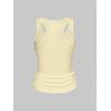 image:imageSOLY HUX Womens Punk Studded Ruched Tank Top Scoop Neck Sleeveless Fitted Grunge Tops StreetwearPure Yellow