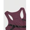 image:imageSOLY HUX Womens Punk Studded Ruched Tank Top Scoop Neck Sleeveless Fitted Grunge Tops StreetwearSolid Purple