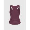 image:imageSOLY HUX Womens Punk Studded Ruched Tank Top Scoop Neck Sleeveless Fitted Grunge Tops StreetwearSolid Purple
