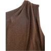 image:imageSOLY HUX Womens Ruched Glitter Tank Top Crew Neck Sleeveless Asymmetrical Going Out TopsSolid Brown