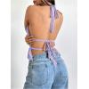 image:imageSOLY HUX Womens Ruffle Halter Neck Camisole Sleeveless Open Back Cute Party Going Out TopsMauve Purple