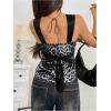 image:imageSOLY HUX Womens Satin Tank Top Color Block Scoop Neck Sleeveless Tie Back Summer TopsGrey Leopard