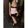 image:imageSOLY HUX Womens Satin Tank Top Color Block Scoop Neck Sleeveless Tie Back Summer TopsLight Pink and Black