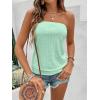 image:imageSOLY HUX Womens Strapless Bandeau Tank Top Casual Summer Sleeveless Eyelet Tube TopsLight Green