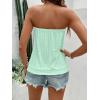 image:imageSOLY HUX Womens Strapless Bandeau Tank Top Casual Summer Sleeveless Eyelet Tube TopsLight Green
