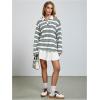 image:imageSOLY HUX Womens Striped Oversized T Shirts Collared Long Sleeve Vintage Tees StreetwearMulti Striped