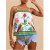 image:imageSOLY HUX Womens Tropical Floral Print Cami Top Spaghetti Strap Boho Vacation Summer Tops CamisoleWhite Graphic