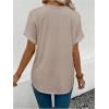 image:imageSOLY HUX Womens V Neck Short Sleeve T Shirts Heart Graphic Tees Summer Classic TopsApricot Hearts
