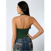 image:imageSOLY HUX Womens Y2K Halter Crop Tops V Neck Sleeveless Backless Going Out Slim Fit TopsPlain Green