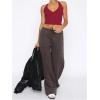 image:imageSOLY HUX Womens Y2K Halter Crop Tops V Neck Sleeveless Backless Going Out Slim Fit TopsSolid Burgundy
