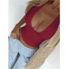 image:imageSOLY HUX Womens Y2K Halter Crop Tops V Neck Sleeveless Backless Going Out Slim Fit TopsSolid Burgundy