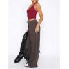 image:imageSOLY HUX Womens Y2K Halter Crop Tops V Neck Sleeveless Backless Going Out Slim Fit TopsSolid Burgundy