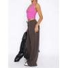 image:imageSOLY HUX Womens Y2K Halter Crop Tops V Neck Sleeveless Backless Going Out Slim Fit TopsSolid Hotpink