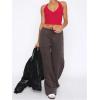 image:imageSOLY HUX Womens Y2K Halter Crop Tops V Neck Sleeveless Backless Going Out Slim Fit TopsSolid Red