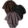 image:imageSOLY HUX Mens Athletic T Shirts 3 Packs Sports Tees Short Sleeve Crew Neck Gym Active TopsBrown Black Purple