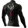 image:imageSOLY HUX Mens Workout Shirts Gothic Graphic Tees Long Sleeve Mock Neck Athletic T Shirt Sports Running Gym TopsBlack Letter