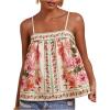 image:imageSOLY HUX Womens Boho Floral Cami Top Spaghetti Strap Sleeveless Vacation Summer CamisoleBeige Floral