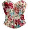 image:imageSOLY HUX Womens Boho Floral Strapless Tube Top Summer Lace Up Vintage Corset TopsMulticoloured Floral