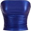 image:imageSOLY HUX Womens Faux Leather Strapless Crop Tube Tops Going Out Bandeau Shirts Rave Concert OutfitRoyal Blue