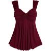 image:imageSOLY HUX Womens Plus Size Babydoll Tops Twist Front Sleeveless Peplum Flowy Going Out TopPure Burgundy