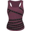 image:imageSOLY HUX Womens Punk Studded Ruched Tank Top Scoop Neck Sleeveless Fitted Grunge Tops StreetwearSolid Purple