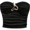 image:imageSOLY HUX Womens Summer Tube Tops Strapless Sleeveless Cut Out Ruched Bandeau Y2k Going Out Crop Top Plain Black Small