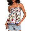 image:imageSOLY HUX Womens Tropical Floral Print Cami Top Spaghetti Strap Boho Vacation Summer Tops CamisoleWhite Floral