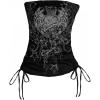 image:imageSOLY HUX Womens Y2k Gothic Graphic Tube Tops Strapless Sleeveless Drawstring Ruched Side Crop Top Summer StreetwearBlack Star