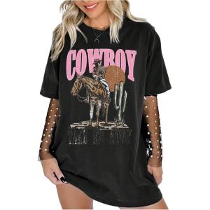 image:imageSOLY HUX Womens Graphic Tees Short Sleeve Vintage T Shirt Streetwear Country Concert Summer TopsBlack Letter