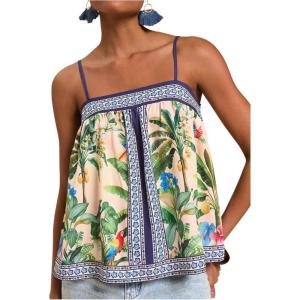 image:imageSOLY HUX Womens Tropical Floral Print Cami Top Spaghetti Strap Boho Vacation Summer Tops CamisoleMulticoloured Tropical