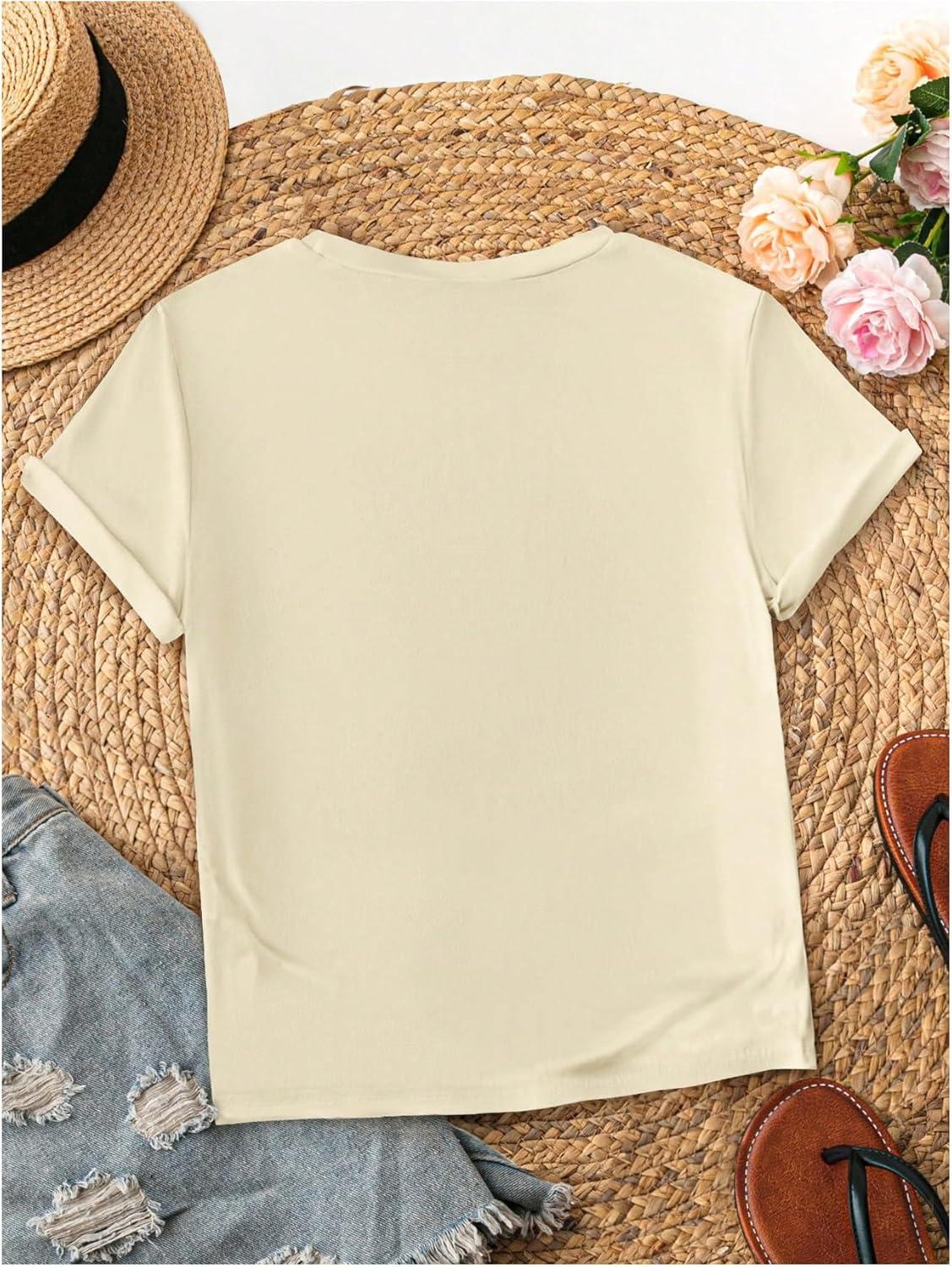 image:imageSOLY HUX Womens Floral Print T Shirt Y2k Aesthetic Graphic Tees Short Sleeve Vintage Summer TopsApricot Floral