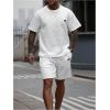 image:imageSOLY HUX Mens 2 Piece Summer Outfits Letter Short Sleeve T Shirt Tops and Shorts Set TracksuitWhite Letter