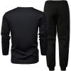 image:imageSOLY HUX Mens 2 Piece Tracksuit Outfits Letter Graphic Long Sleeve T Shirt Tops and Sweatpants SetBlack Letter