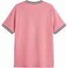 image:imageSOLY HUX Mens Crown Letter Print Striped Trim Tee Tops Short Sleeve Crew Neck Summer T ShirtDusty Pink