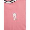 image:imageSOLY HUX Mens Crown Letter Print Striped Trim Tee Tops Short Sleeve Crew Neck Summer T ShirtDusty Pink