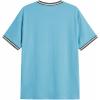 image:imageSOLY HUX Mens Crown Letter Print Striped Trim Tee Tops Short Sleeve Crew Neck Summer T ShirtMint Blue
