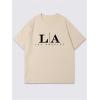 image:imageSOLY HUX Mens Graphic Tees Letter Print Los Angeles Short Sleeve Vintage T Shirt Casual Summer TopsKhaki Letter