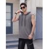 image:imageSOLY HUX Mens Plus Size Sleeveless Hoodies Workout Gym Hooded Tank Tops Muscle Shirts Bodybuilding Cut Off T ShirtPlain Dark Grey