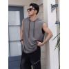 image:imageSOLY HUX Mens Plus Size Sleeveless Hoodies Workout Gym Hooded Tank Tops Muscle Shirts Bodybuilding Cut Off T ShirtPlain Dark Grey