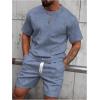 image:imageSOLY HUX Mens Short Sets Short Sleeve Outfit Summer Tracksuit T Shirt and Shorts Sports ClothesPlain Blue