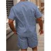 image:imageSOLY HUX Mens Short Sets Short Sleeve Outfit Summer Tracksuit T Shirt and Shorts Sports ClothesPlain Blue