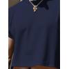 image:imageSOLY HUX Mens Short Sleeve Crew Neck Cropped T Shirts Summer Basic Baggy Tee TopsDark Blue