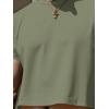 image:imageSOLY HUX Mens Short Sleeve Crew Neck Cropped T Shirts Summer Basic Baggy Tee TopsOlive Green