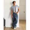 image:imageSOLY HUX Mens Short Sleeve Crew Neck Cropped T Shirts Summer Basic Baggy Tee TopsSolid Grey
