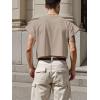 image:imageSOLY HUX Mens Short Sleeve Crew Neck Cropped T Shirts Summer Basic Baggy Tee TopsSolid Khaki