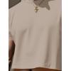 image:imageSOLY HUX Mens Short Sleeve Crew Neck Cropped T Shirts Summer Basic Baggy Tee TopsSolid Khaki