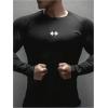 image:imageSOLY HUX Mens Workout Shirts Graphic Print Long Sleeve Athletic T Shirt Crew Neck Casual Sports Running Gym TopsBlack