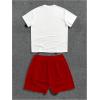 image:imageSOLY HUX Mens Y2k Gothic Grunge Outfits Short Sleeve T Shirt and Shorts Summer Set StreetwearRed and White
