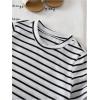 image:imageSOLY HUX Toddler Girls Striped Print 2 Piece Outfit Short Sleeve T Shirt and Pants Summer ClothesBlack and White
