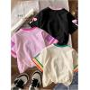 image:imageSOLY HUX Toddler Girls Summer Tops 3 Packs T Shirts Novelty Number Graphic Tees Cute ClothesBeige Pink Black